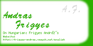 andras frigyes business card